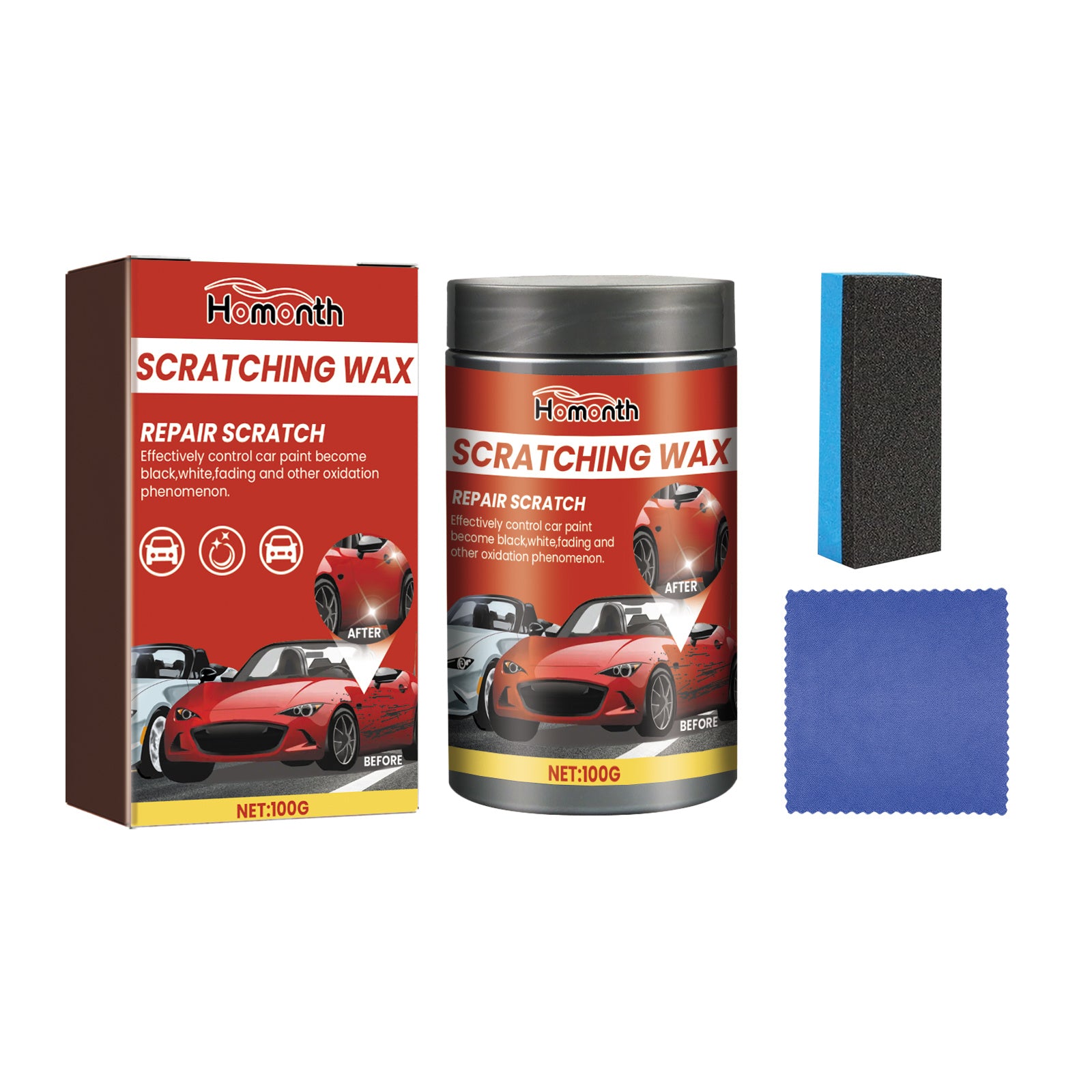 Car Scratch Remover – Effaceur de Rayures avec Cire Polissante