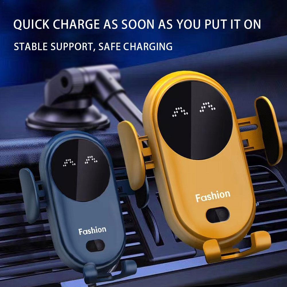 Support Téléphone Voiture avec Chargeur Sans Fil 10W