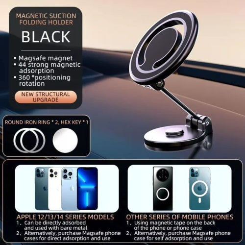 Support Téléphone Magnétique Pliable 360° – Ultra Sécurisé & Compact