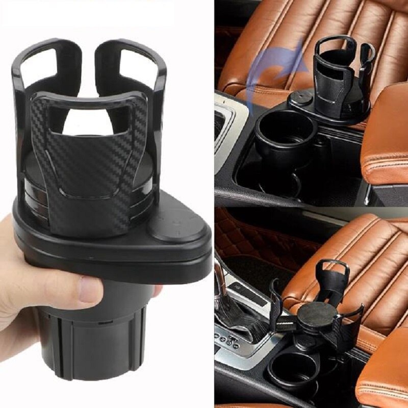 Porte-Gobelet Voiture 2-en-1 – Base Rotative 360° et Gain de Place
