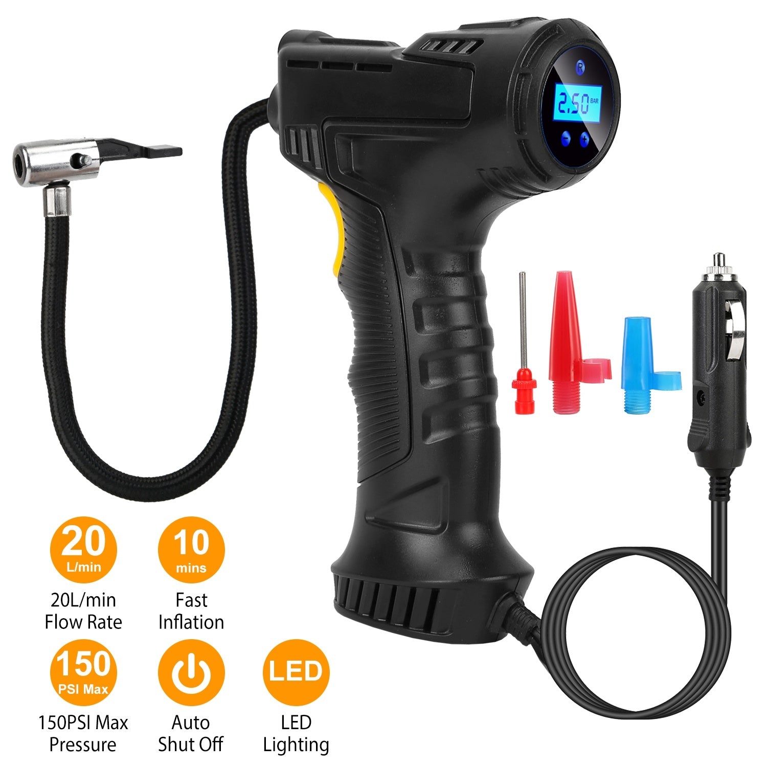 Compresseur de Pneus Portable 150 PSI