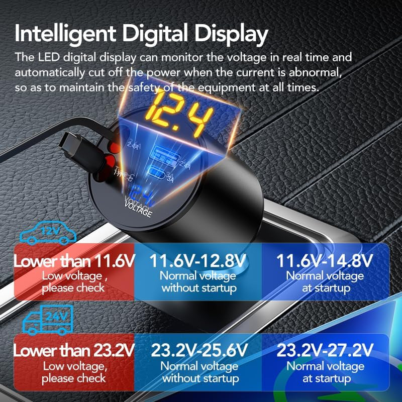 Chargeur Voiture Rétractable 4-en-1 – Rapide, Compact et Multi-Appareils