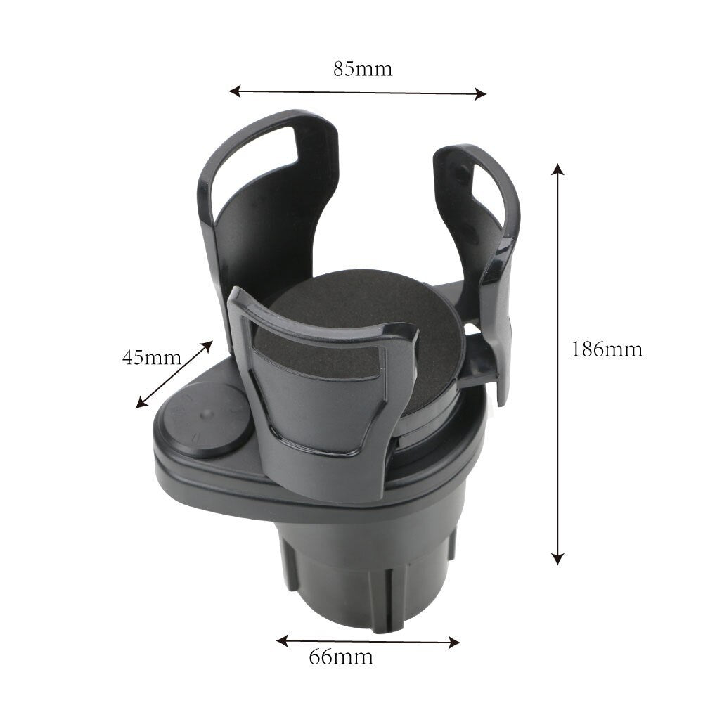 Porte-Gobelet Voiture 2-en-1 – Base Rotative 360° et Gain de Place