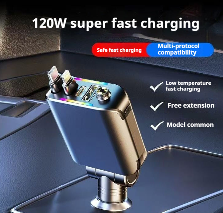 Starry Sky Car Charger – 120W USB-C Ultra Rapide