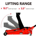 Cric Hydraulique 3T Profil Bas – Double Piston, Levage Rapide et Ultra-Low Floor Jack