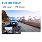 Dash Cam 3 Canaux – Avant + Intérieur + Arrière avec Écran IPS 2’’ et Surveillance Parking