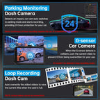 Dash Cam Front and Rear, Dash Camera for Cars Wifi/App Control Dual Dashcam W/ 64GB Card, 2.5K Dash Cam Front+1080P Rear Car Camera W/Super Night Vision, Loop Recording, G-Sensor, Max Support 256GB