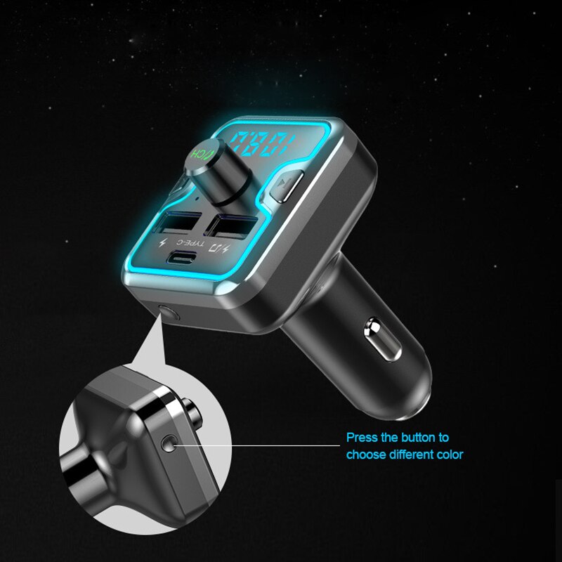 Bluetooth MP3 Player – Transmetteur FM Voiture avec Kit Mains Libres & Double Port USB