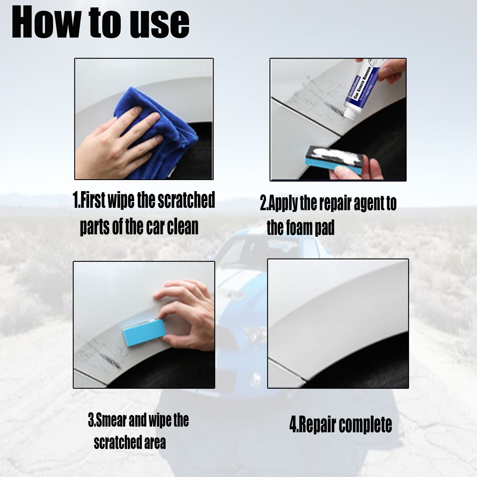 Car Scratch Remover – Effaceur de Rayures avec Cire Polissante