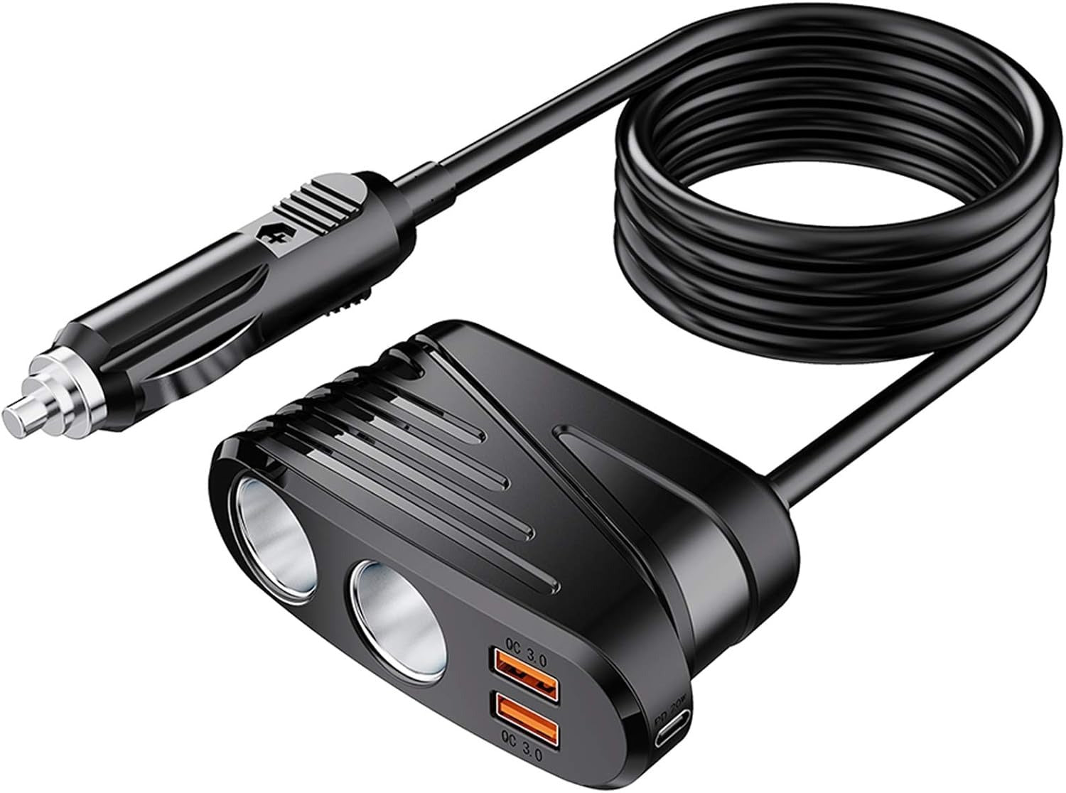 Multiprise Allume-Cigare 12V – 3 Prises + USB