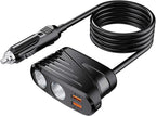 Multiprise Allume-Cigare 12V – 3 Prises + USB