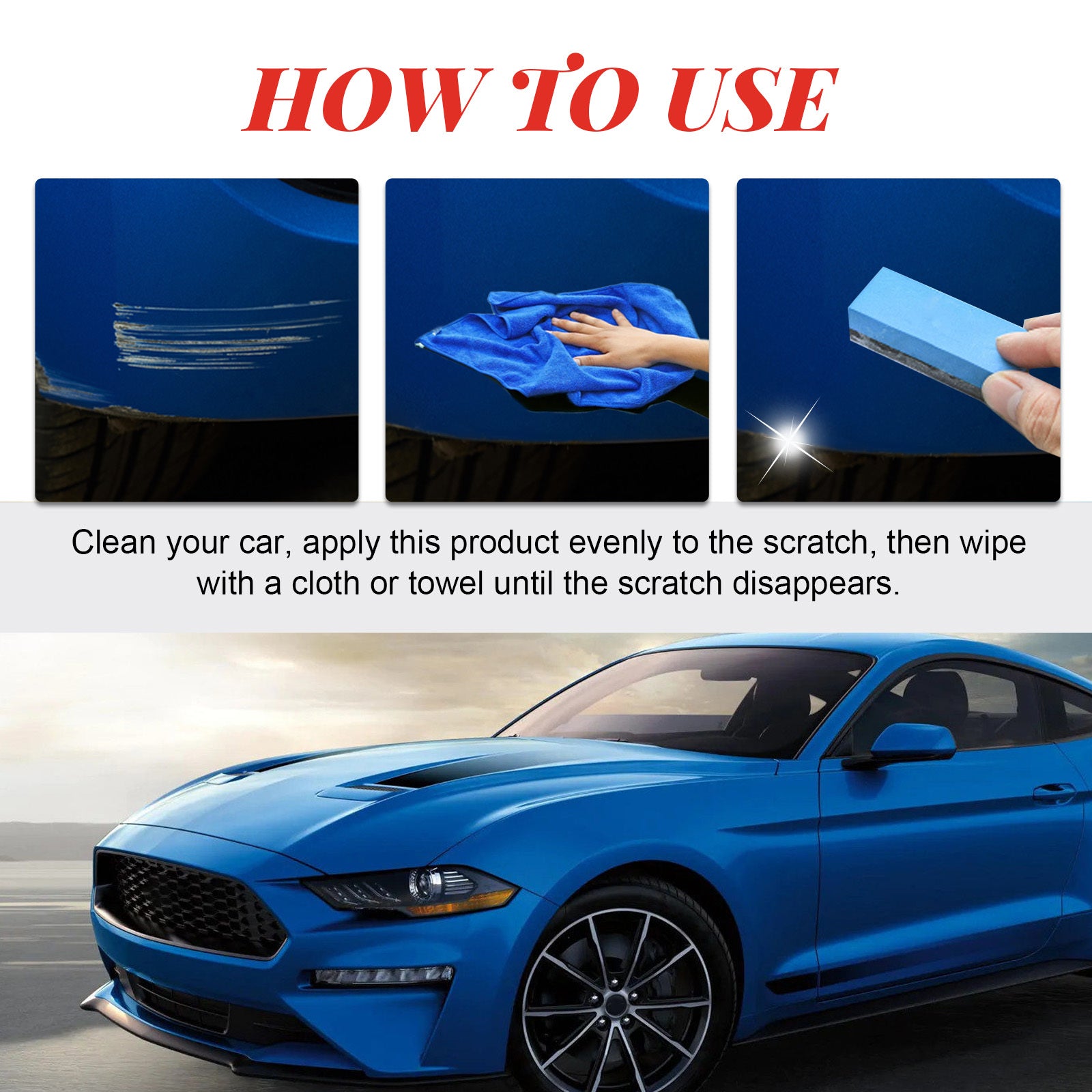 Car Scratch Remover – Effaceur de Rayures avec Cire Polissante