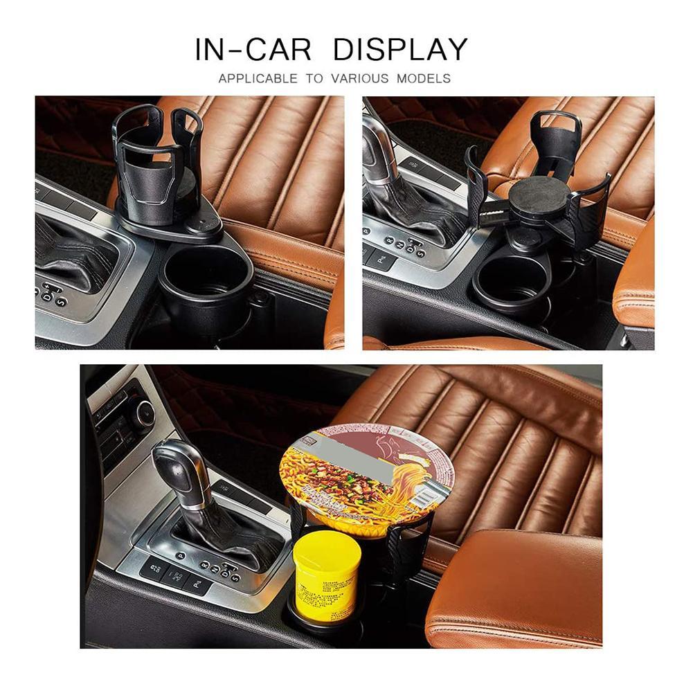 Porte-Gobelet Voiture 2-en-1 – Base Rotative 360° et Gain de Place