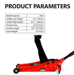 Cric Hydraulique 3T Profil Bas – Double Piston, Levage Rapide et Ultra-Low Floor Jack