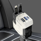 Chargeur Voiture Intelligent 4-en-1 – 50W, USB-C, Câbles Rétractables